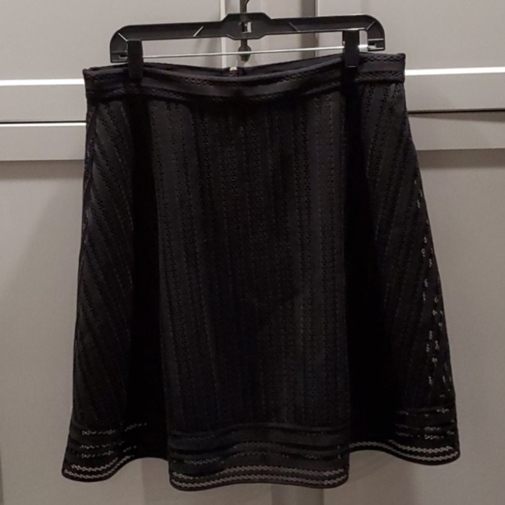 J Crew Size 12 eyelet black skirt